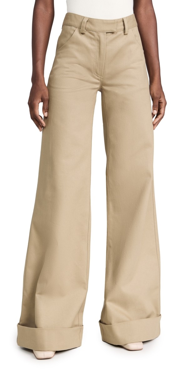 Rosie Assoulin B-Boy Trousers Khaki