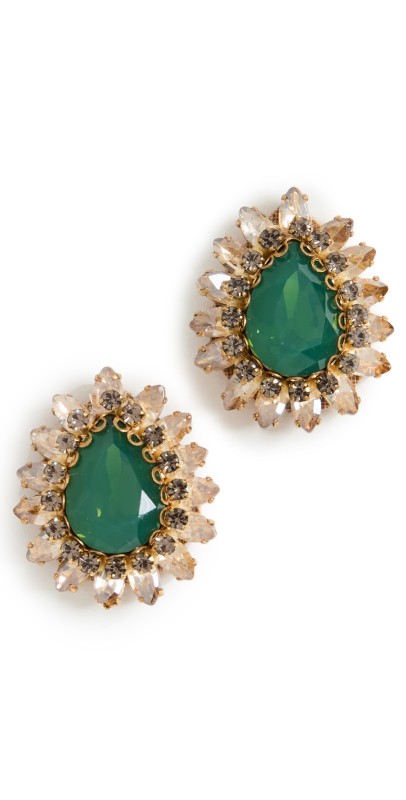 Deepa Gurnani Deepa by Deepa Gurnani Leesha Earrings Emerald