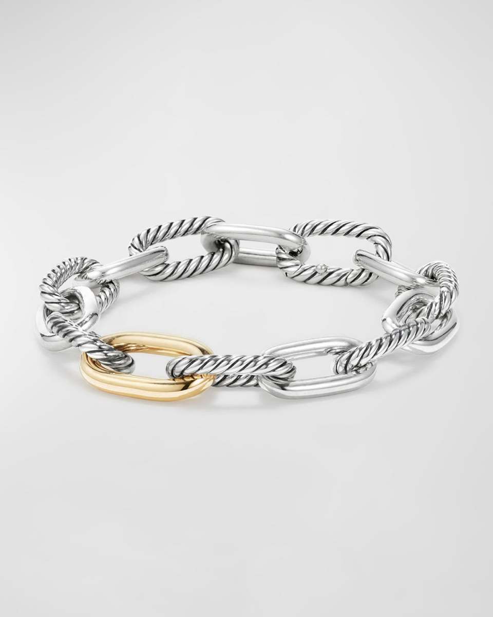 DY Madison Bracelet in Silver with 18K Gold, 11mm