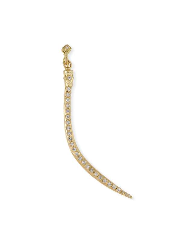 18k Diamond Pave Curved Horn Enhancer