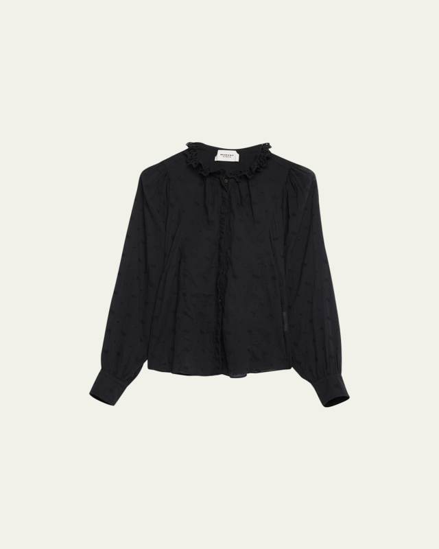 Terzali Collared Long-Sleeve Top