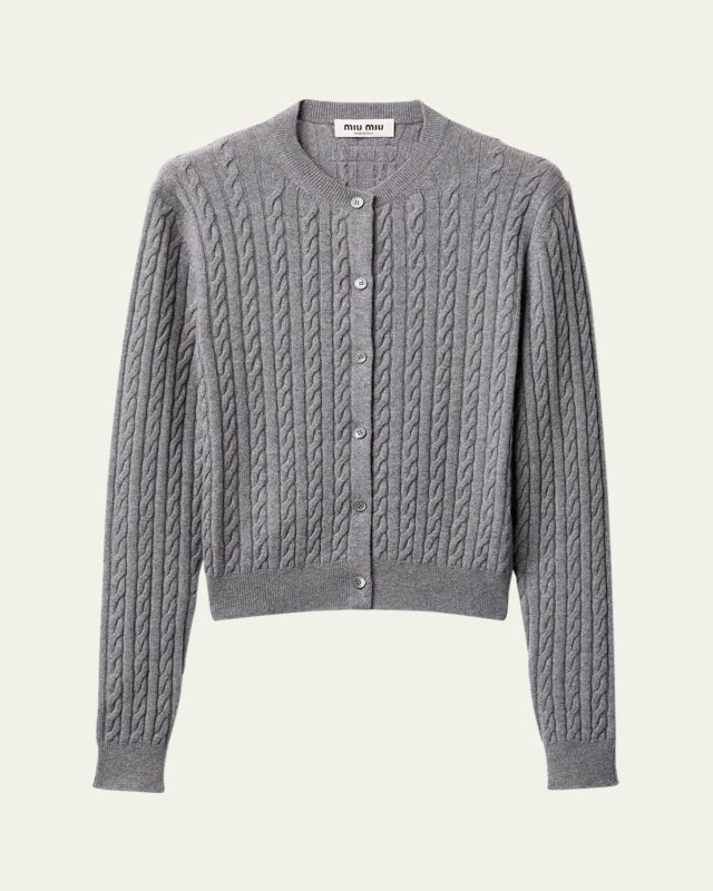 Cable Cashmere Cardigan
