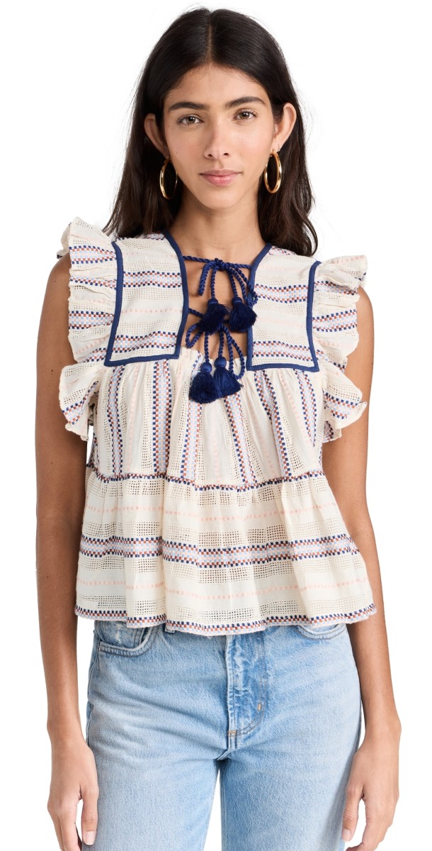 Mille Chelsea Top O'Keeffe Stripe
