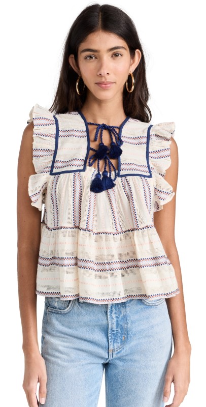 Mille Chelsea Top O'Keeffe Stripe