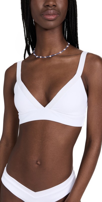 LSPACE Vera Bikini Top White