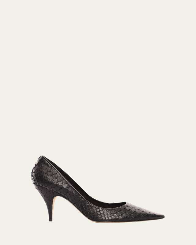 Liisa Python Stiletto Pumps