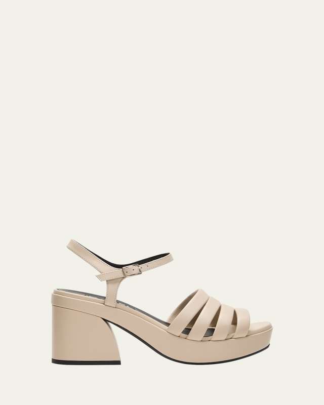 Baignade Platform Leather Sandals