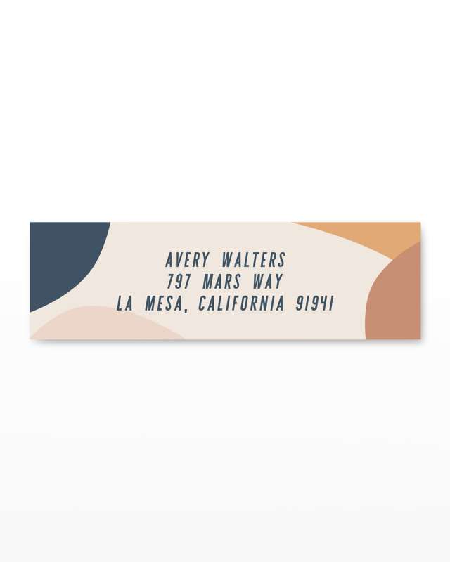 Random Shapes Address Labels, 180 Count - Personalized
