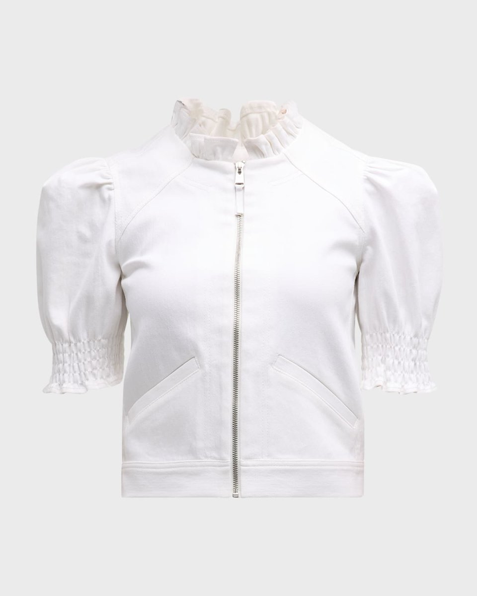 Anabella Short-Sleeve Zip-Front Jacket