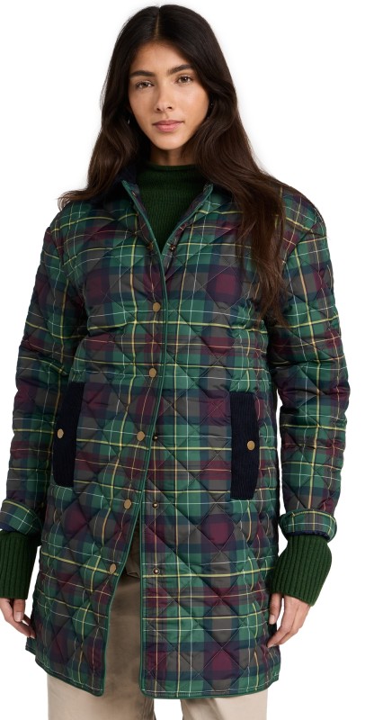 KULE The Georgie Coat Green Plaid
