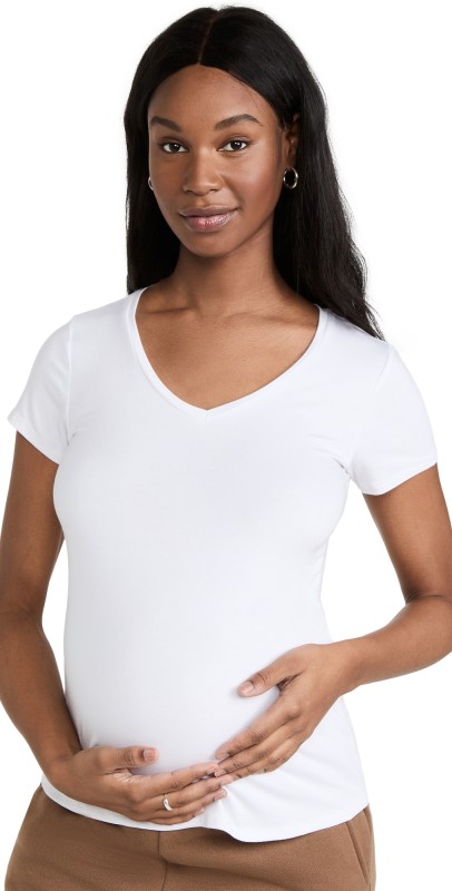 Ingrid & Isabel V Neck Shirt Black