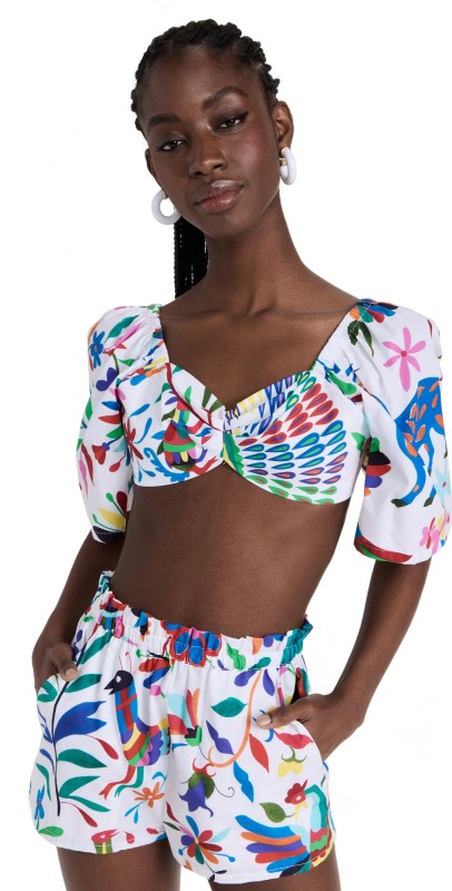 Suzy Black Saadia Top WHITE BOHEME MULTI