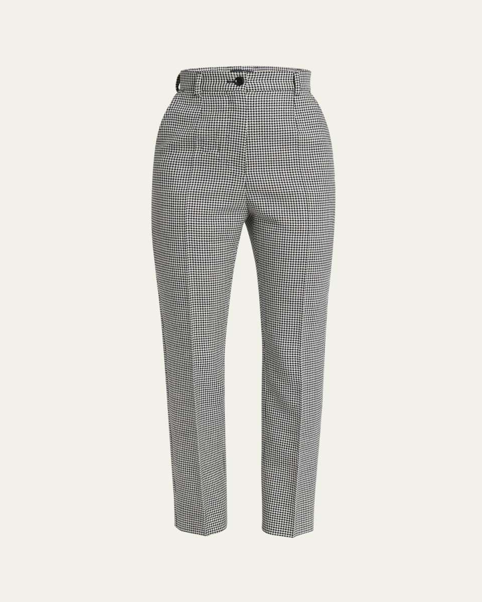 Pied De Poul Wool Straight-Leg Pants