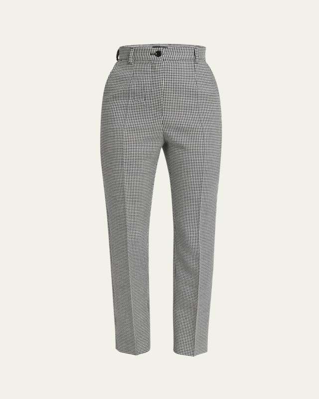 Pied De Poul Wool Straight-Leg Pants