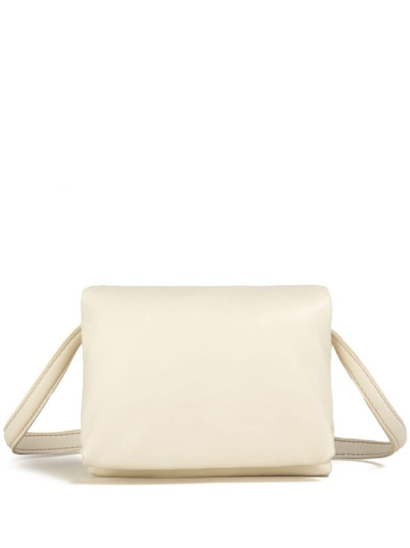 Prisma clasp-fastening leather pochette