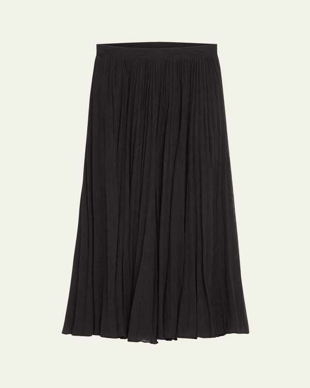 Crinkled Plisse Maxi Skirt