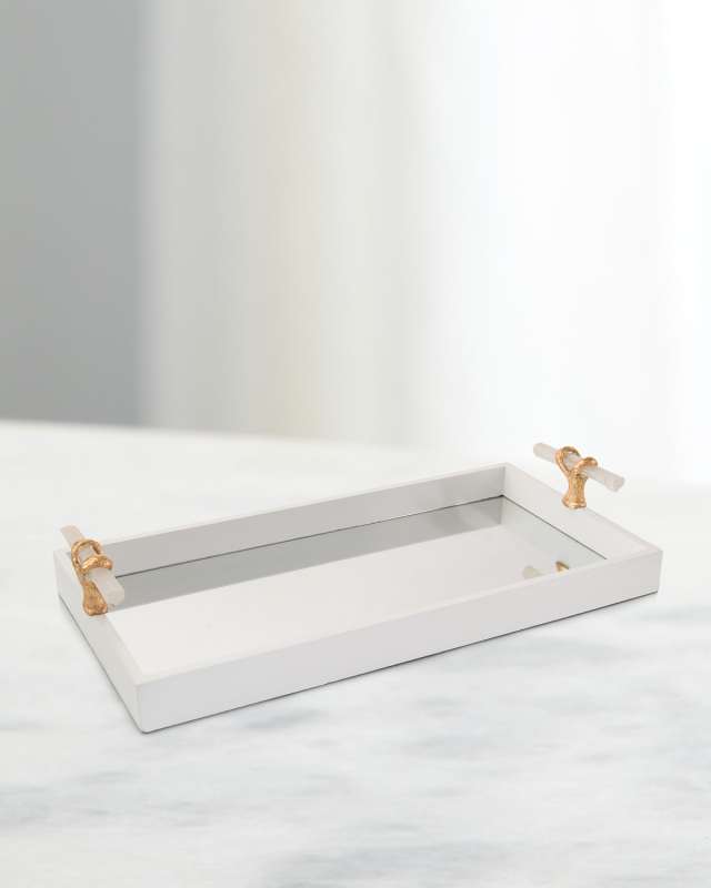 Tray with Selenite Handles