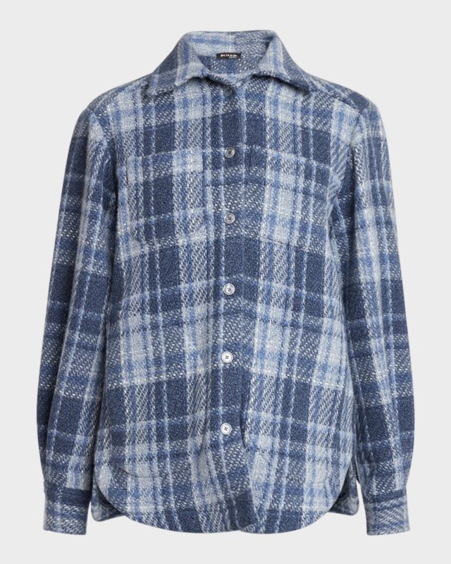 Plaid Cashmere Shirt Jacket