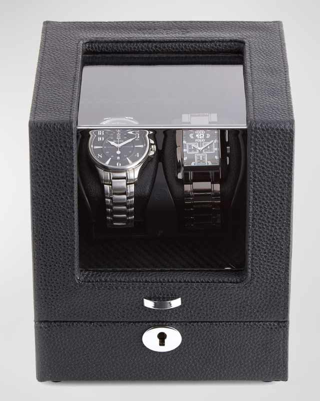 Personalized Leather Double Watch Winder