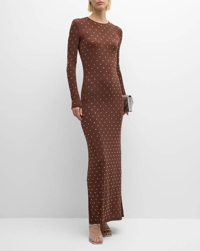 Crystal Long Column Dress