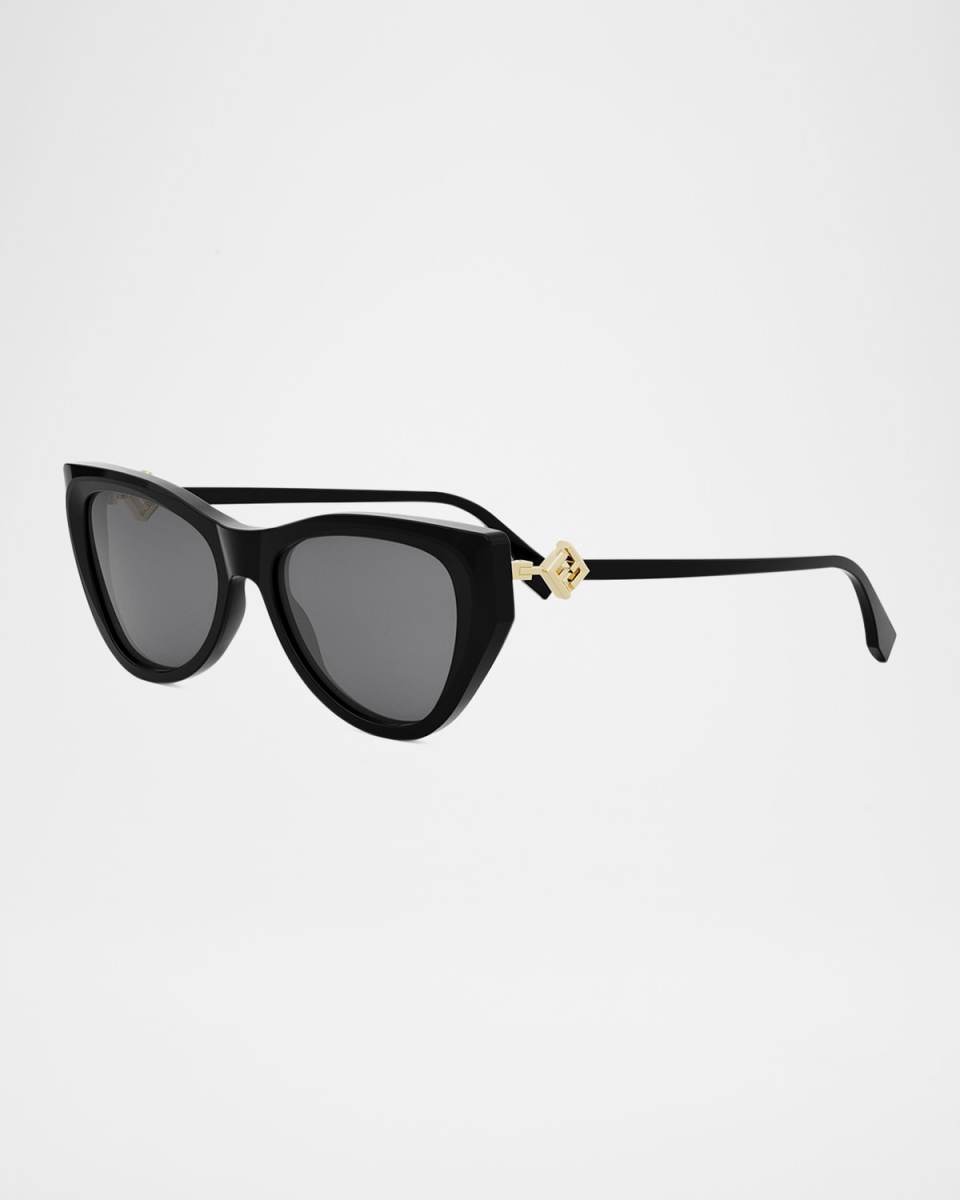 FF Diamond Logo Acetate & Nylon Cat-Eye Sunglasses