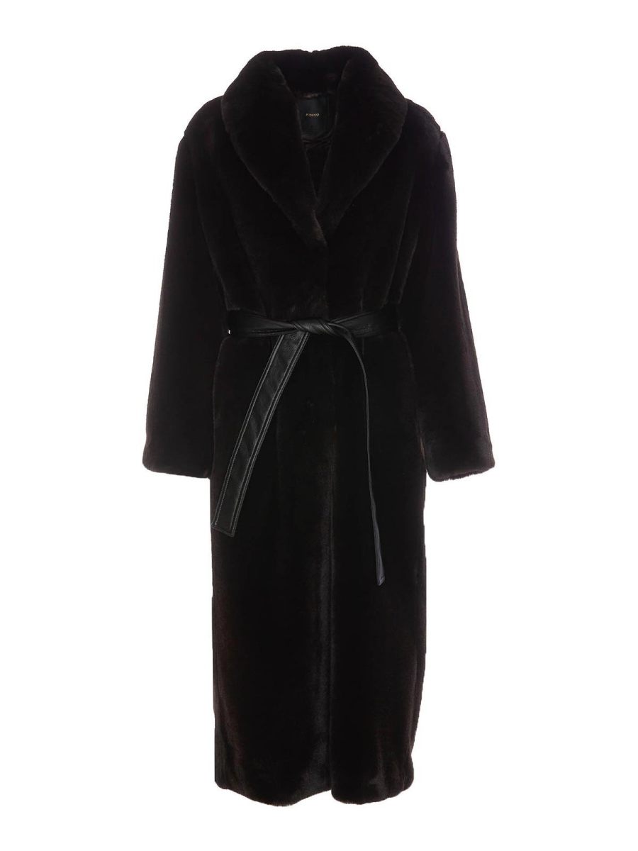 Pinko Manteau Court - Marron