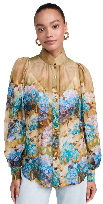 byTiMo Organza Blouse Forest Flower