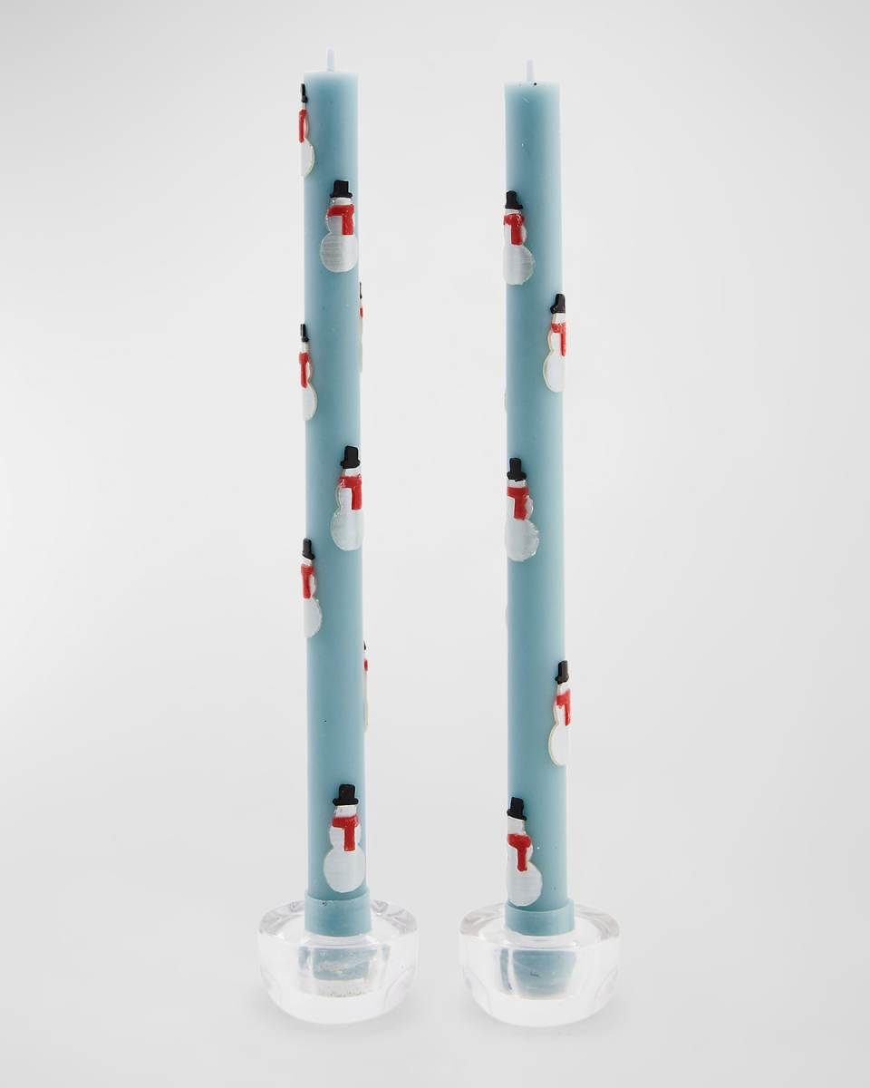 Snowman Dinner Candles, Set of 2