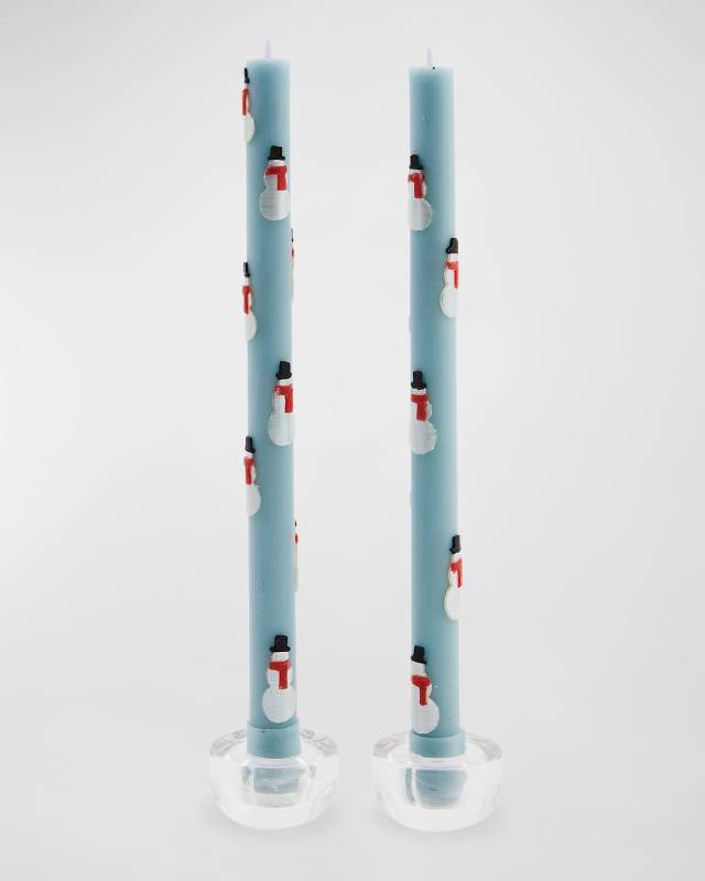 Snowman Dinner Candles, Set of 2