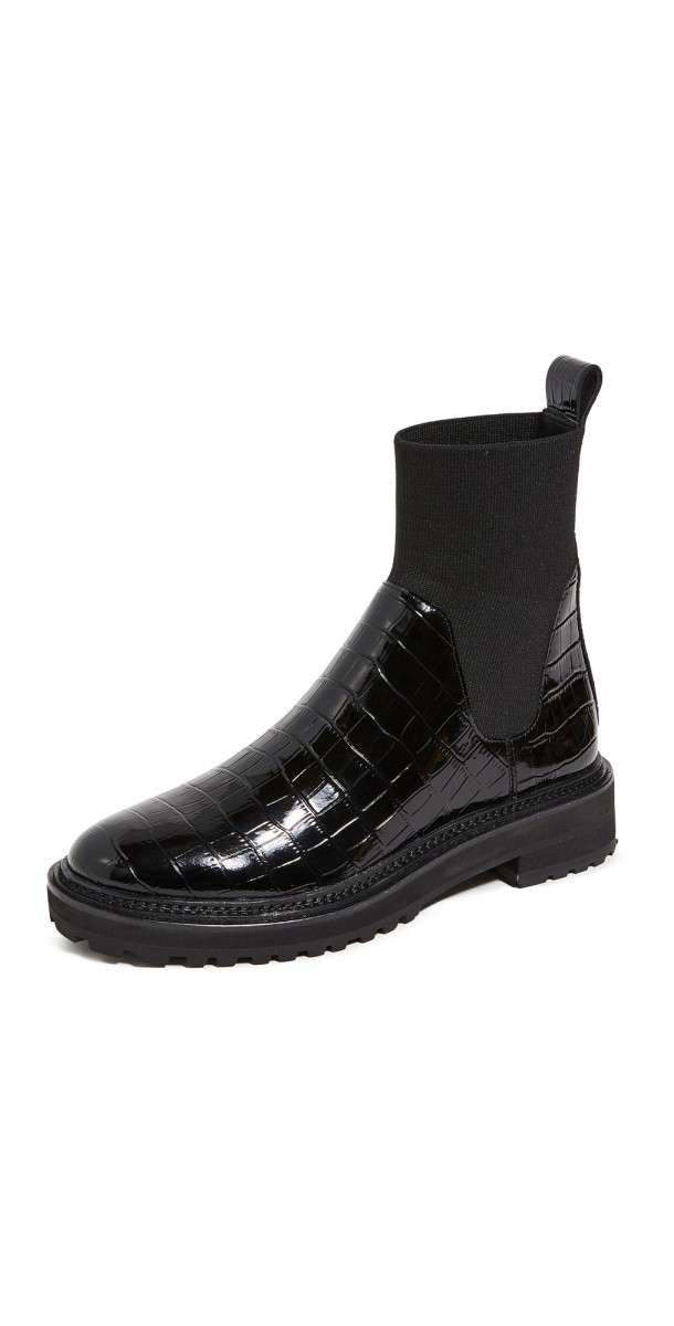 Loeffler Randall Bridget Chelsea Combat Boots Black