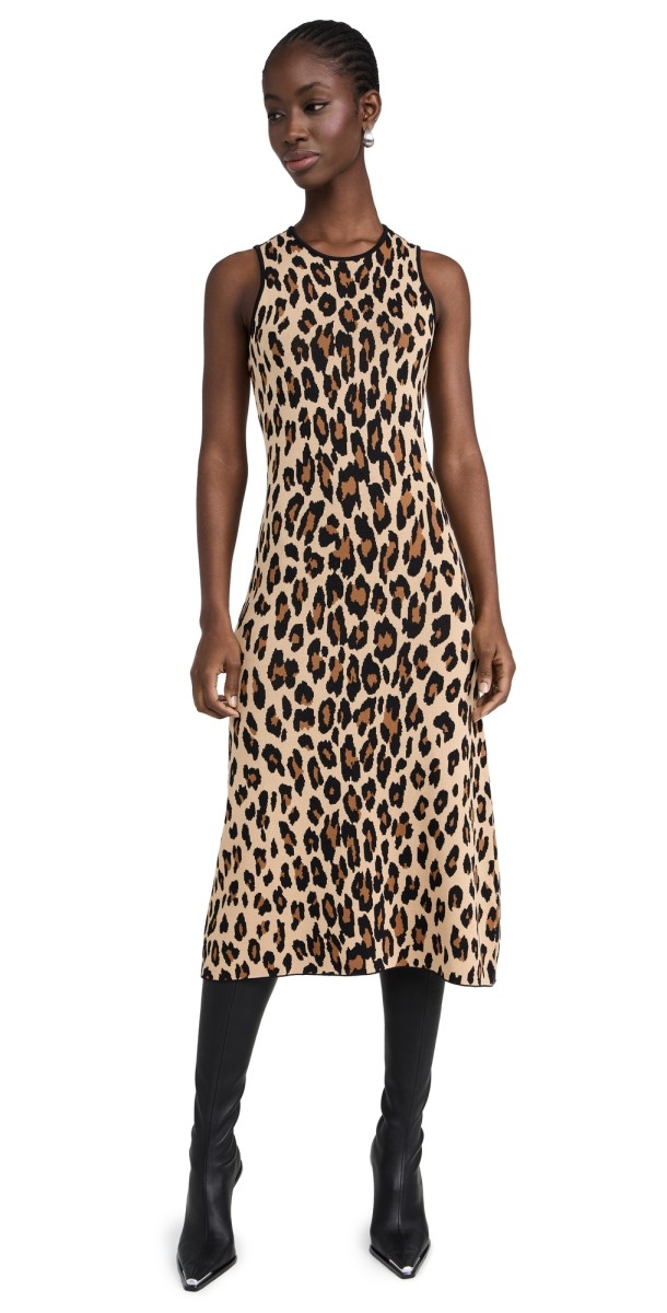 SIMONMILLER Axon Sleeveless Knit Dress Cheetah
