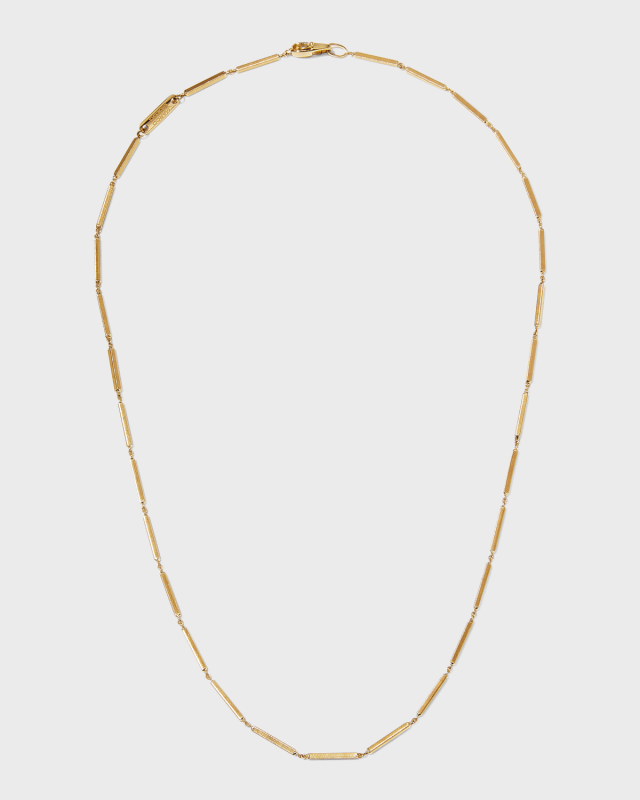 18k Unisex Uomo Coiled Station Link Necklace