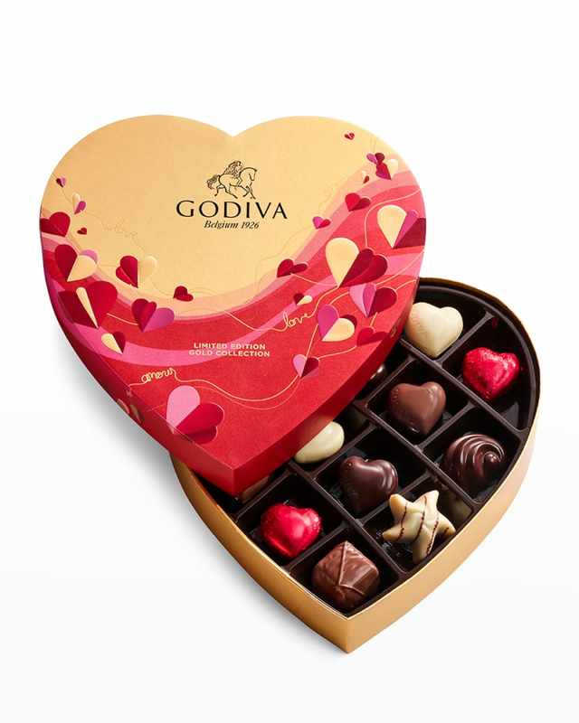 Valentine's Day 14-Piece Assorted Chocolate Heart Gift Box