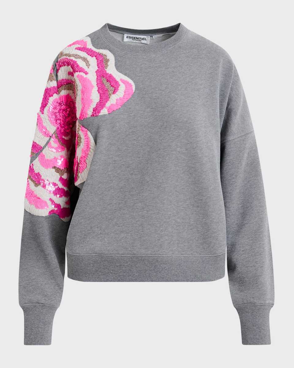 Gag Beaded Sequin Organic Cotton Sweatshirt