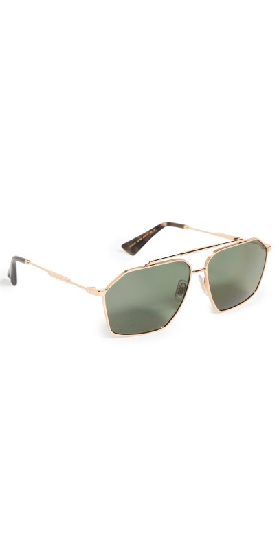 Dolce & Gabbana DG2303 Aviator Sunglasses Gold