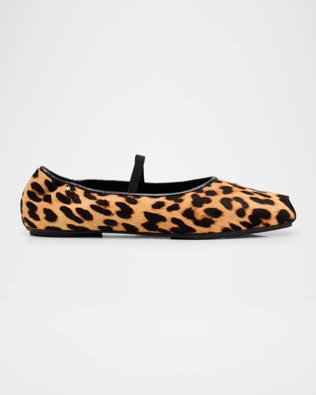 Runway Leopard Mary Jane Ballerina Flats