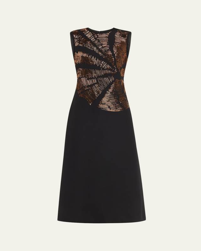 Sleeveless Beaded Midi Dress