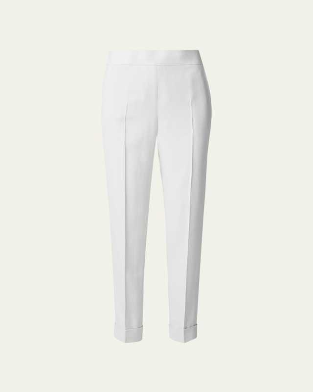 Chris Conical-Leg Crepe Pants