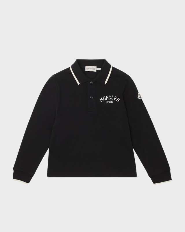 Boy's Embroidered Logo-Print Polo Shirt, Size 8-14