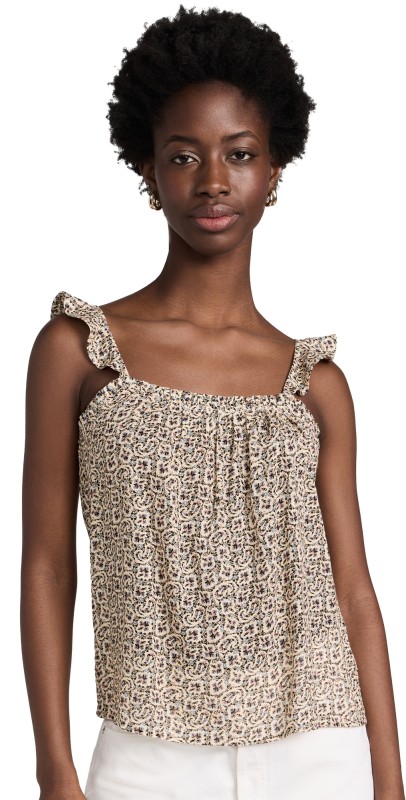 PAIGE Iyala Tank Butter/Black Multi