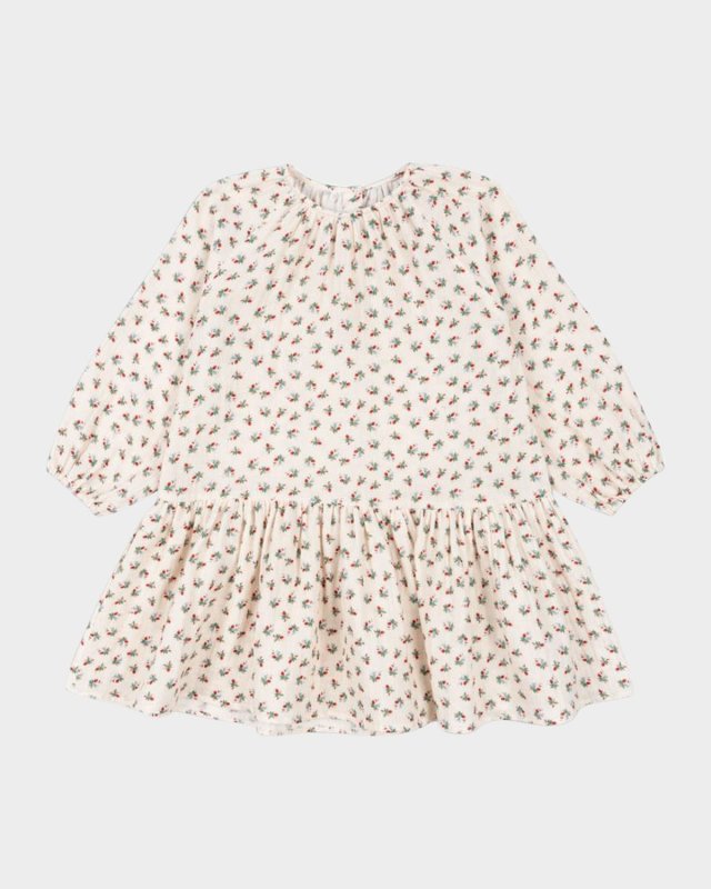 Girl's Coco Heart-Print Dress, Size 12M-8