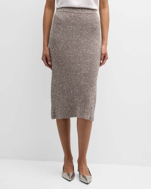 Carlson Sparkle Midi Skirt