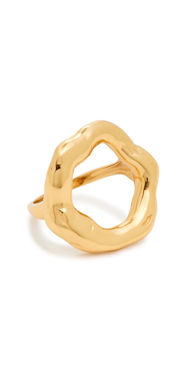 Aureum Nova Melted Circle Ring Gold