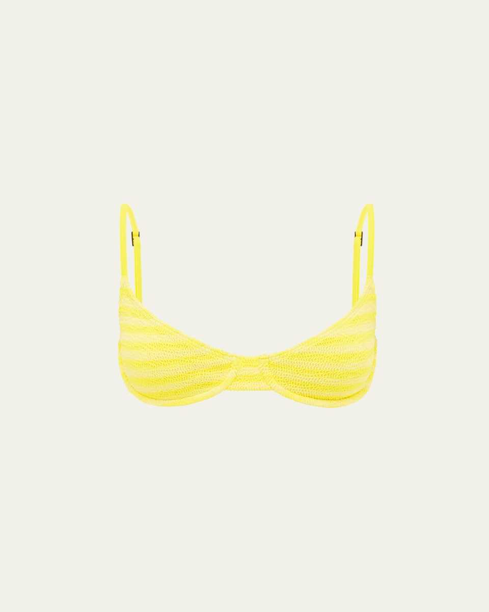 Limoncello Stripe Gracie Balconette Bikini Top