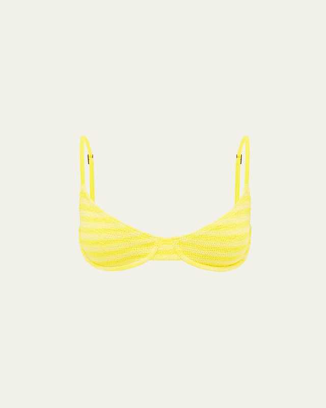 Limoncello Stripe Gracie Balconette Bikini Top