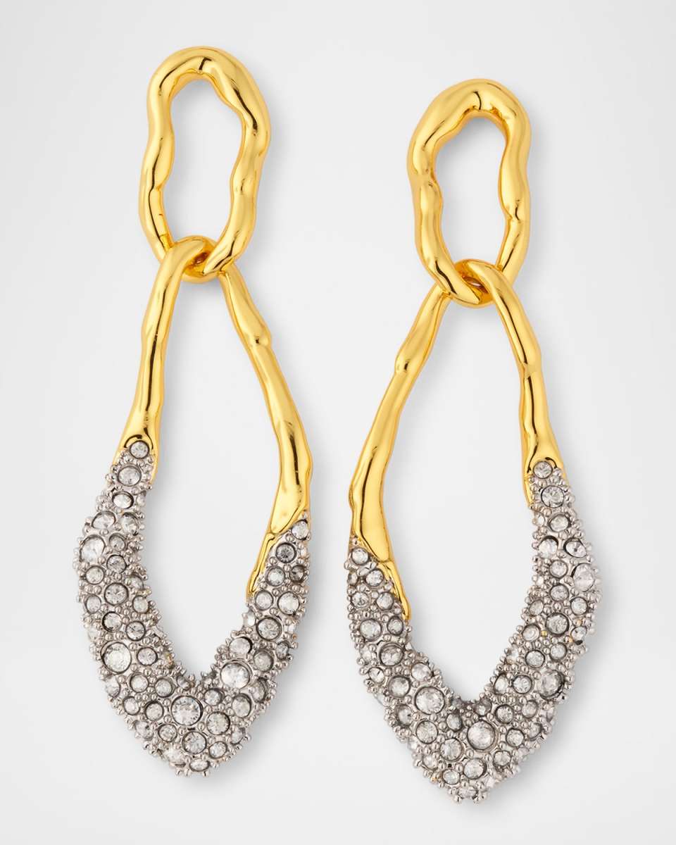 Solanales Crystal Double Link Earrings