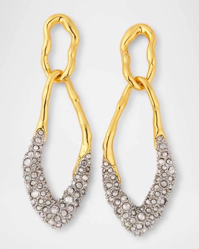 Solanales Crystal Double Link Earrings