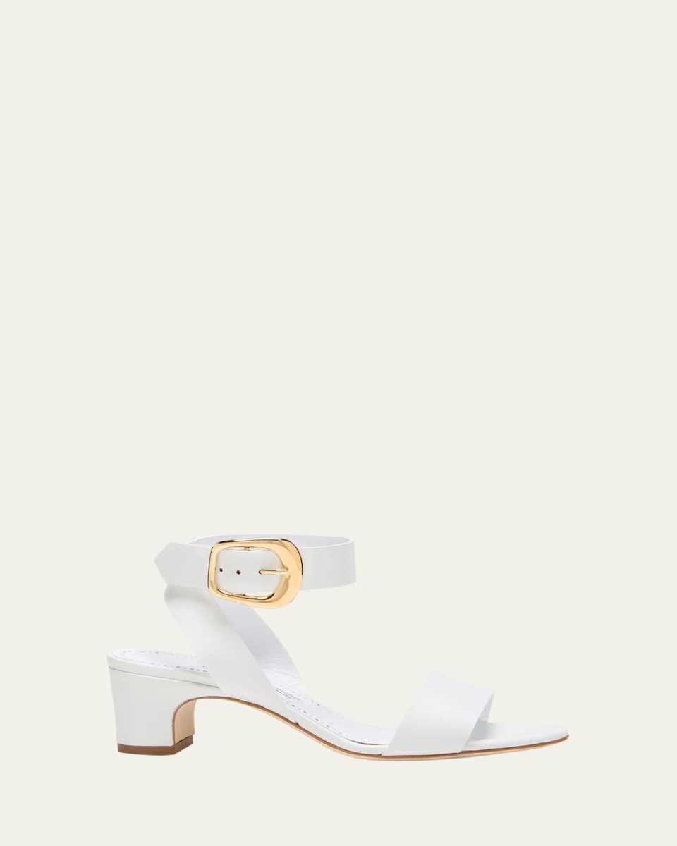 Brutas Leather Ankle-Strap Sandals