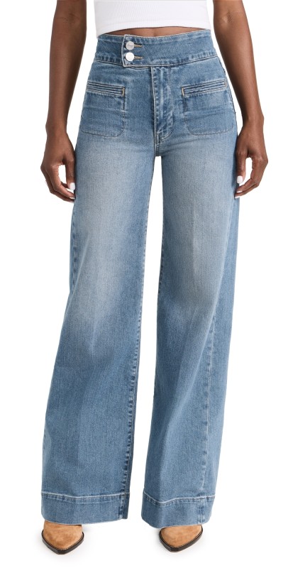 FRAME Le Hardy Wide Leg Jeans Deepwater