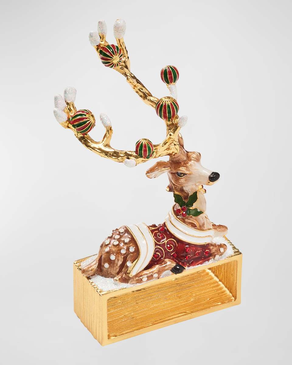 Blitzen Christmas Napkin Rings, Set of 4